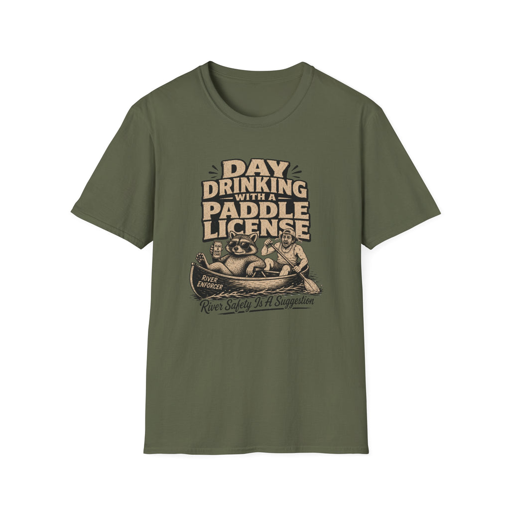 Day Drinking With a Paddle License Graphic T-Shirt