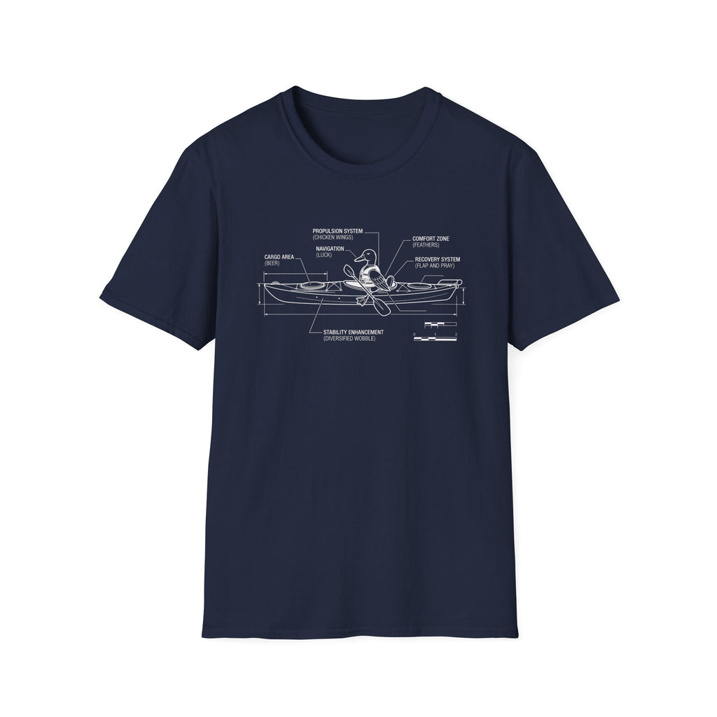 Duck Kayak Schematic Graphic T-Shirt