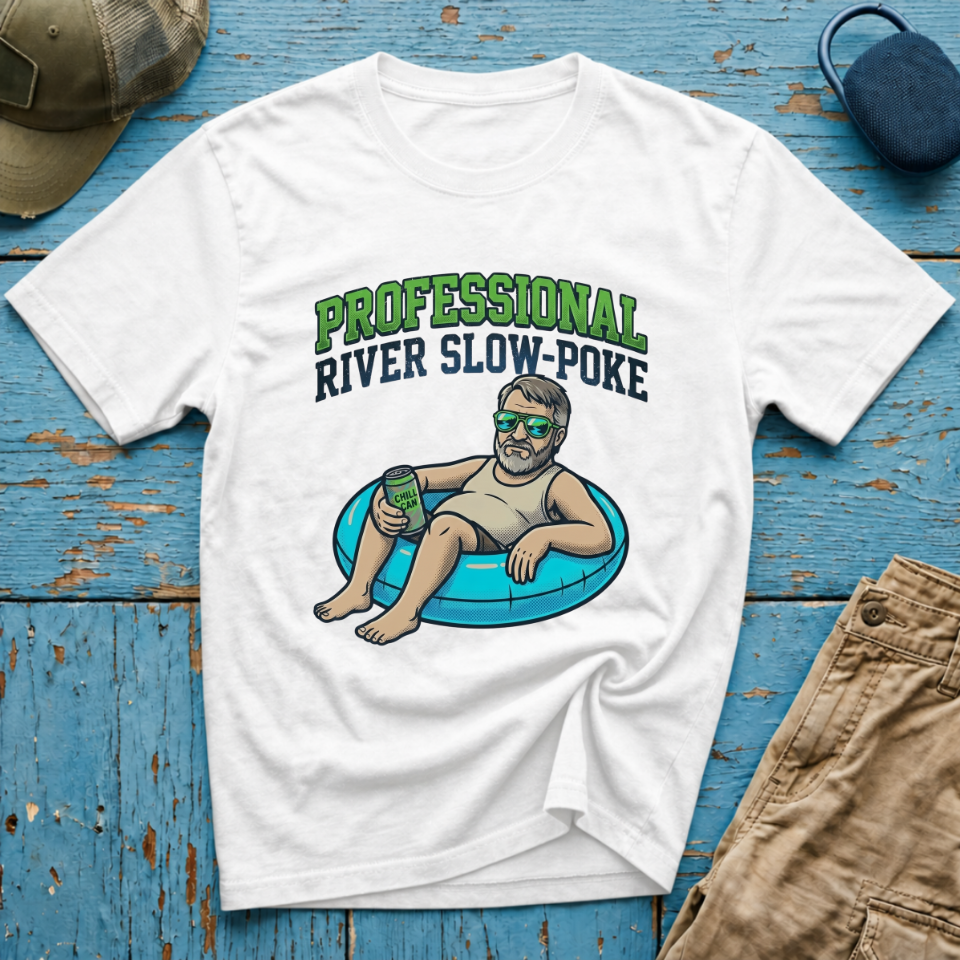 Professional River Slow Poke Old Dude Graphic T-Shirt