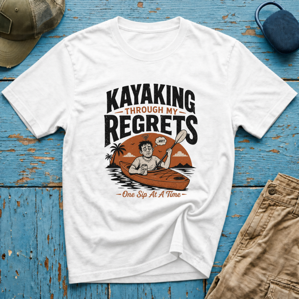 Kayaking Through My Regrets Graphic T-Shirt